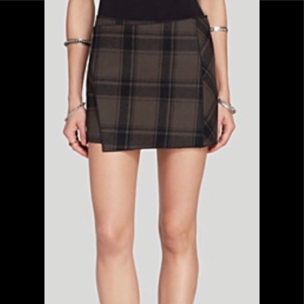 Free People Plaid Mini Skirt